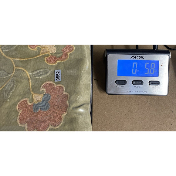 Harbor House Embroidered Pillow Sham 17"x17" Green Floral Boho Hippie Old World - Picture 16 of 16